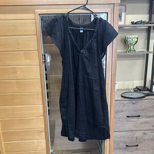 Black V-Neck Dress